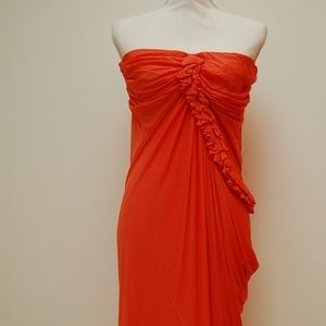 Yigal Azrouel Coral Strapless Short Dress